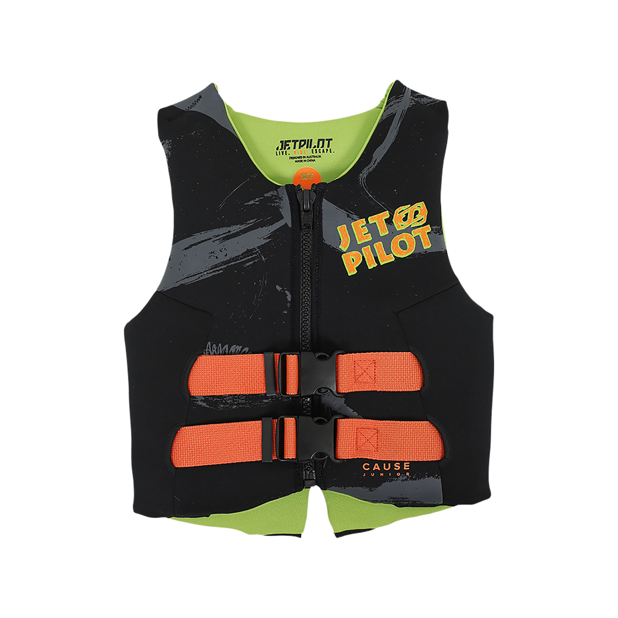 Спасательный жилет неопрен детский Jetpilot Cause Teen ISO 50N Neo Vest Black/Shark S20 в интернет Магазине Аллигатор Красноярск
