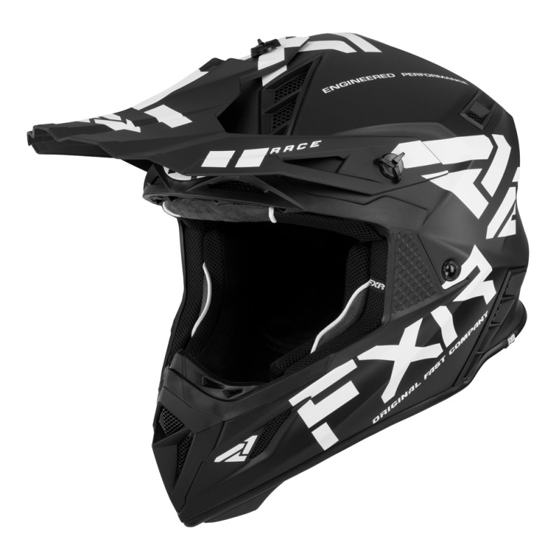 Шлем FXR HELIUM RACE DIV W/ AUTO BUCKLE (Black/White) 230664-1001 в интернет Магазине Аллигатор Красноярск