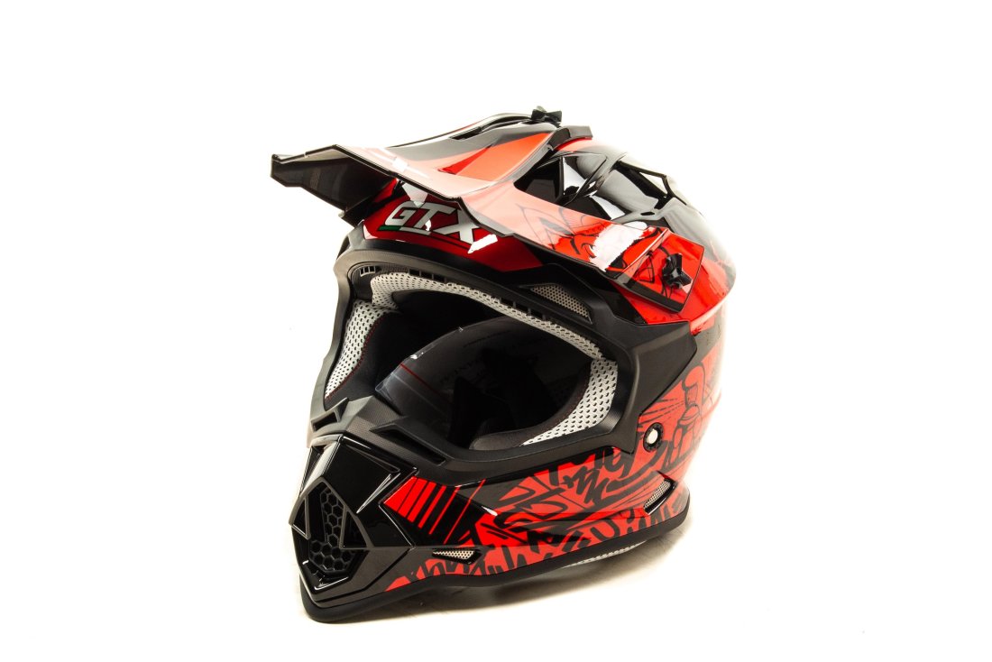 Шлем мото кроссовый GTX 632S BLACK / RED детский в интернет Магазине Аллигатор Красноярск
