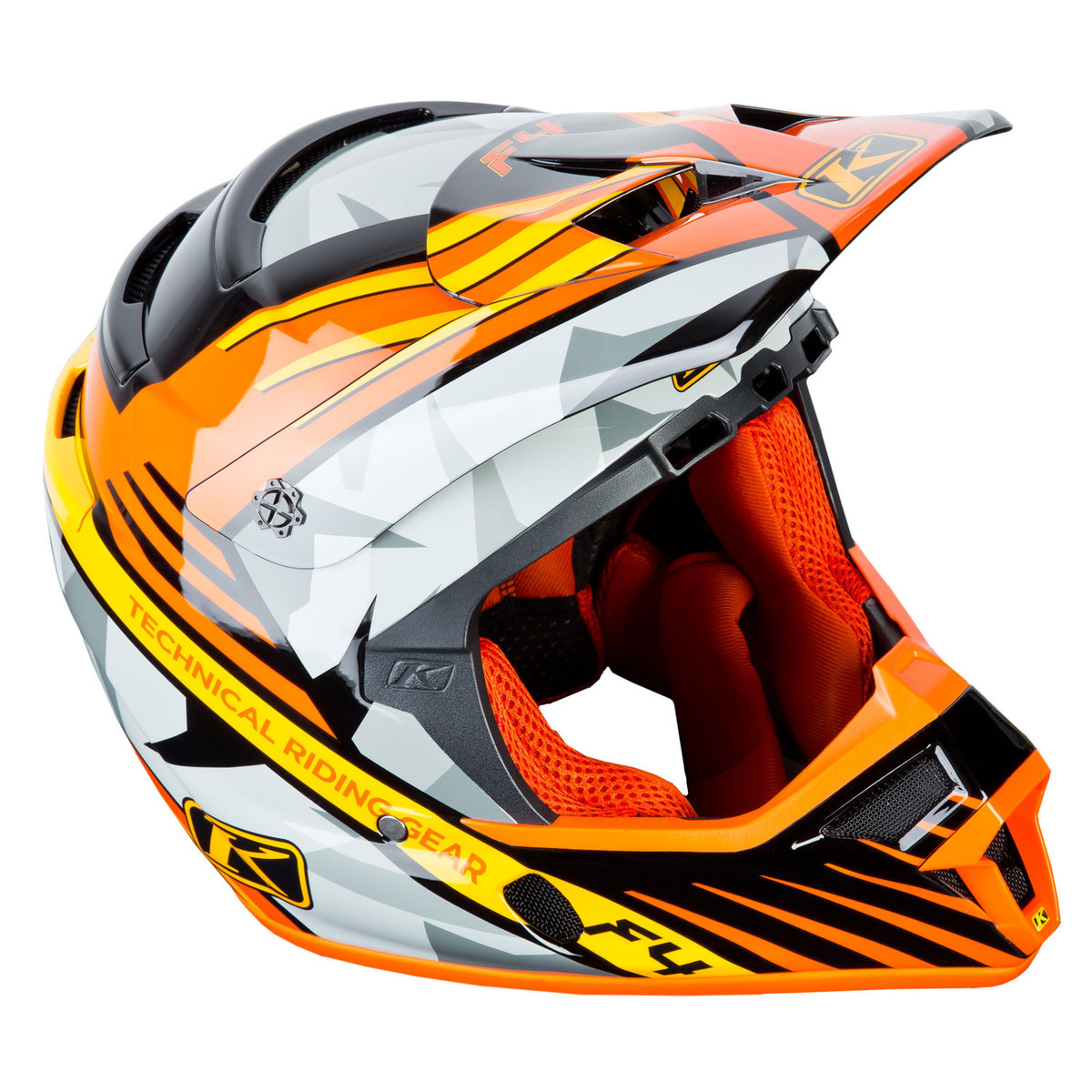 Шлем Klim F4 Helmet ECE Shattered Orange в интернет Магазине Аллигатор Красноярск