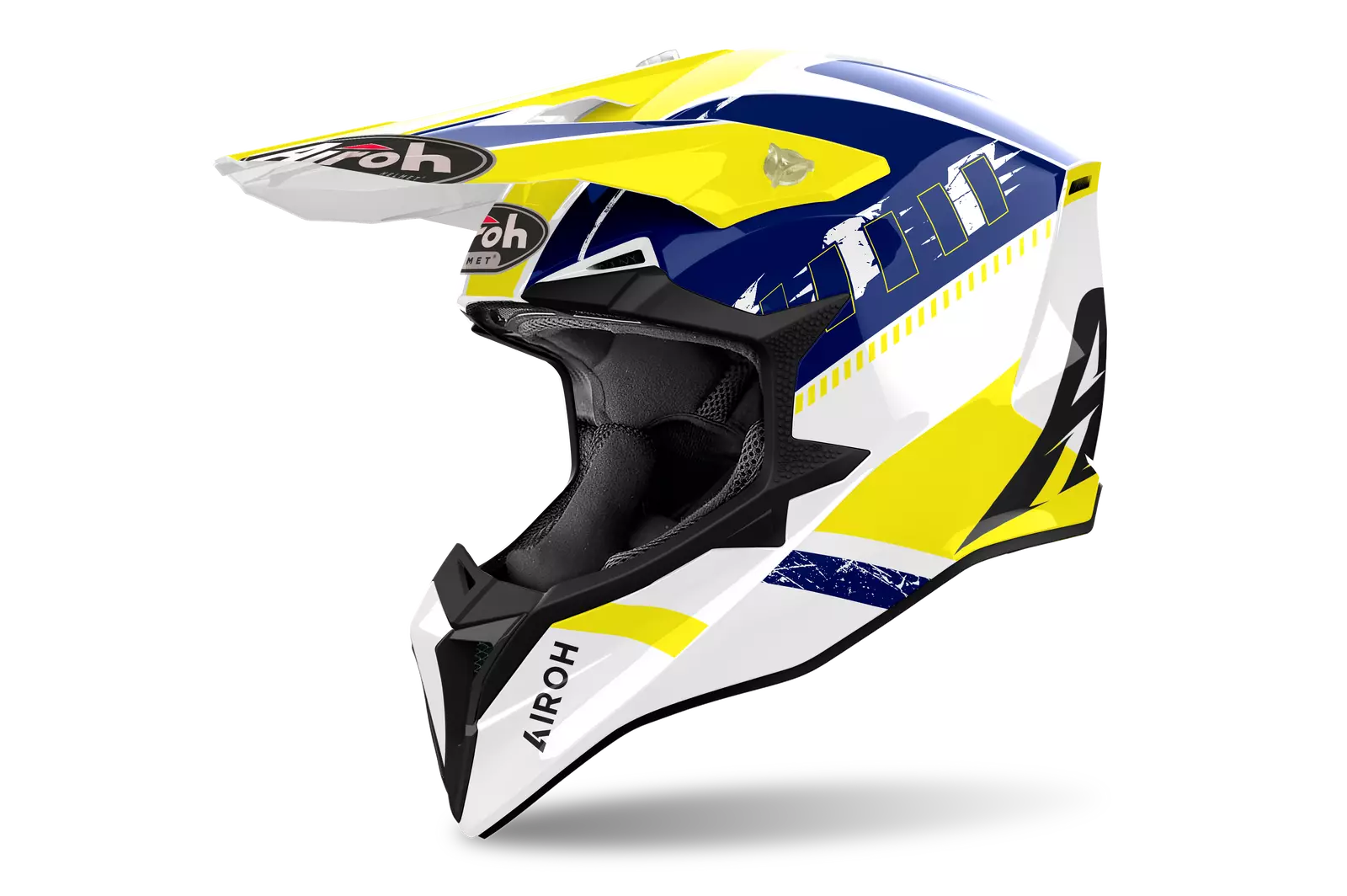 Шлем внедорожный Airoh Wraap FEEL Yellow/Blue  в интернет Магазине Аллигатор Красноярск