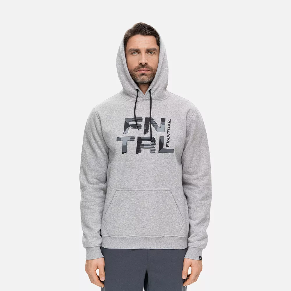 Худи Finntrail BIG LOGO 6830 GreyMelange  в интернет Магазине Аллигатор Красноярск