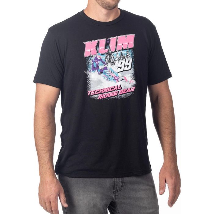 Футболка Klim Speedway Tri-blend Tee Black - Knockout Pink 6758-000-120-014 в интернет Магазине Аллигатор Красноярск