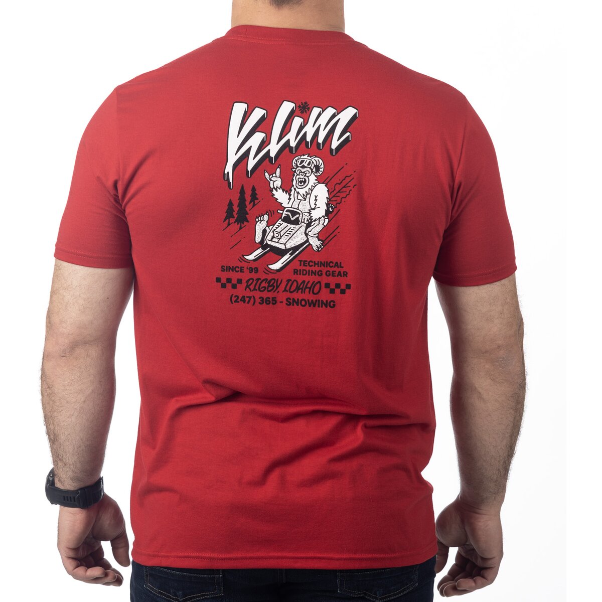Футболка Klim Powabunga Tri-blend Tee Classic Red - Black 6757-000-130-143 в интернет Магазине Аллигатор Красноярск