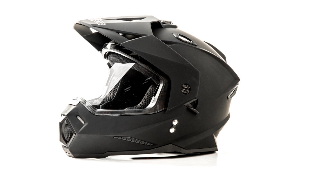 Шлем мото мотард HIZER J6802 matt black (2 визора) в интернет Магазине Аллигатор Красноярск