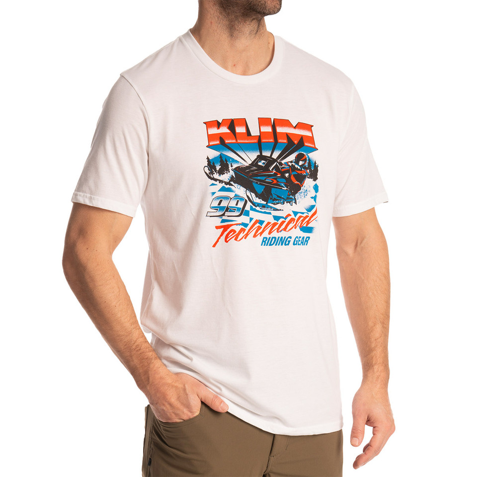 Футболка Klim Snowcrest Tri-blend White - Imperial Blue 2046-000-140-816 в интернет Магазине Аллигатор Красноярск