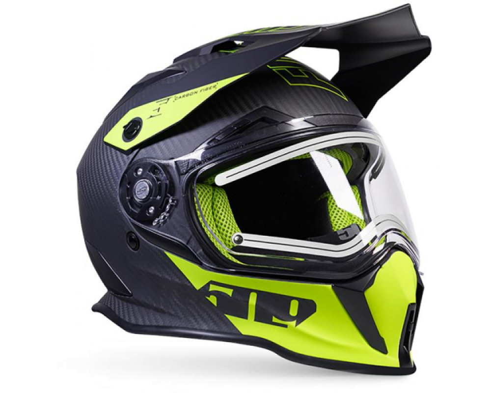 Шлем с подогревом визора 509 Delta R3 Carbon Fidlock (ECE) Hi-Vis в интернет Магазине Аллигатор Красноярск