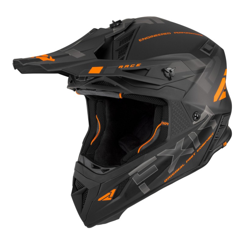 Шлем FXR HELIUM RACE DIV W/ AUTO BUCKLE (Black/Orange) 230664-1030 в интернет Магазине Аллигатор Красноярск