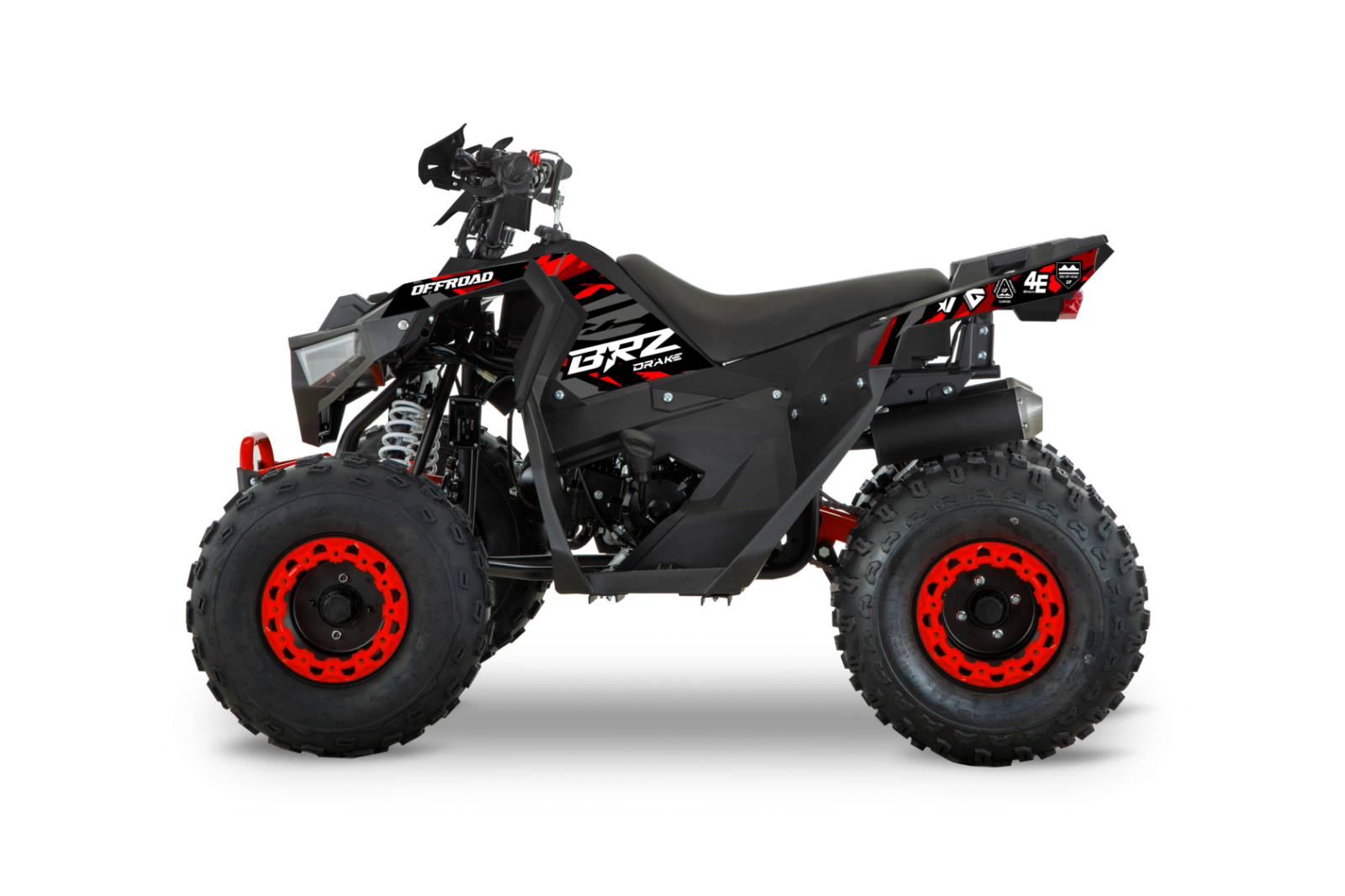 Квадроцикл BRZ Drake 125 Черный/Красный в интернет Магазине Аллигатор Красноярск