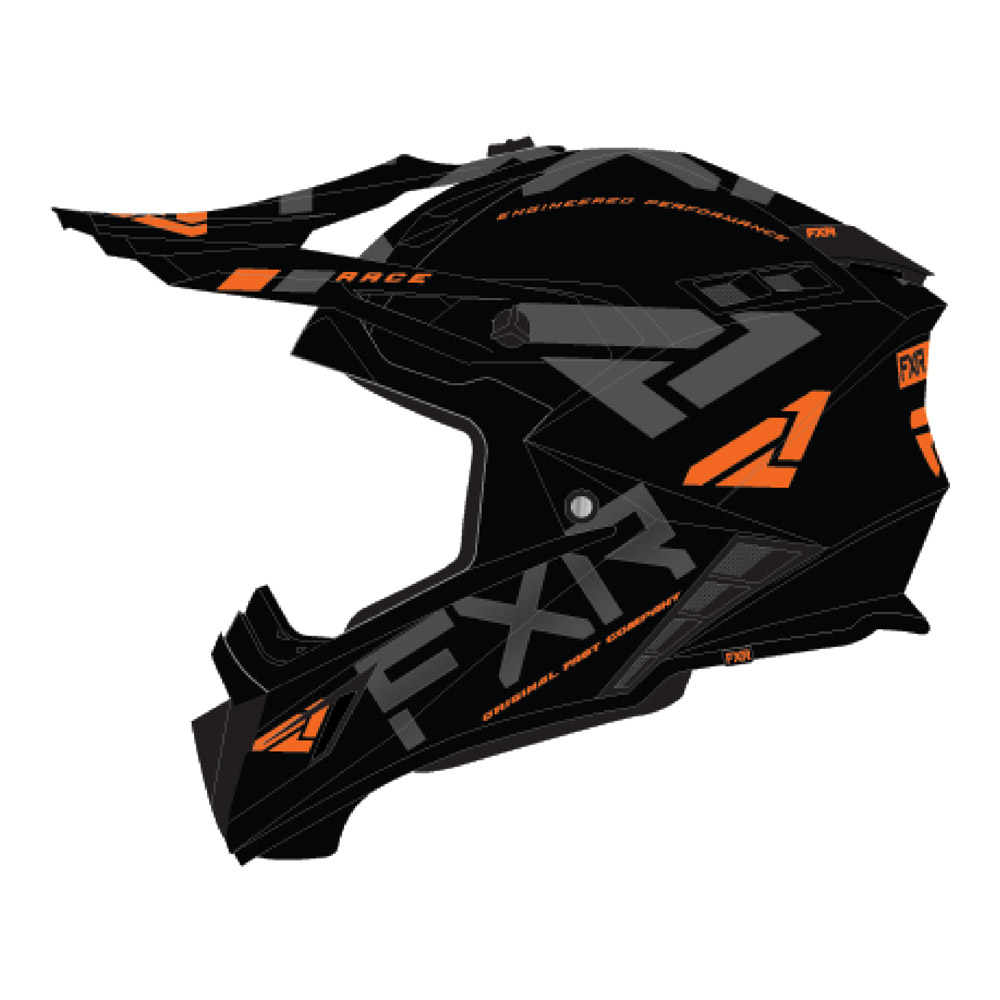 Шлем FXR Helium Race Div (Black/Orange) 230663-1030 в интернет Магазине Аллигатор Красноярск