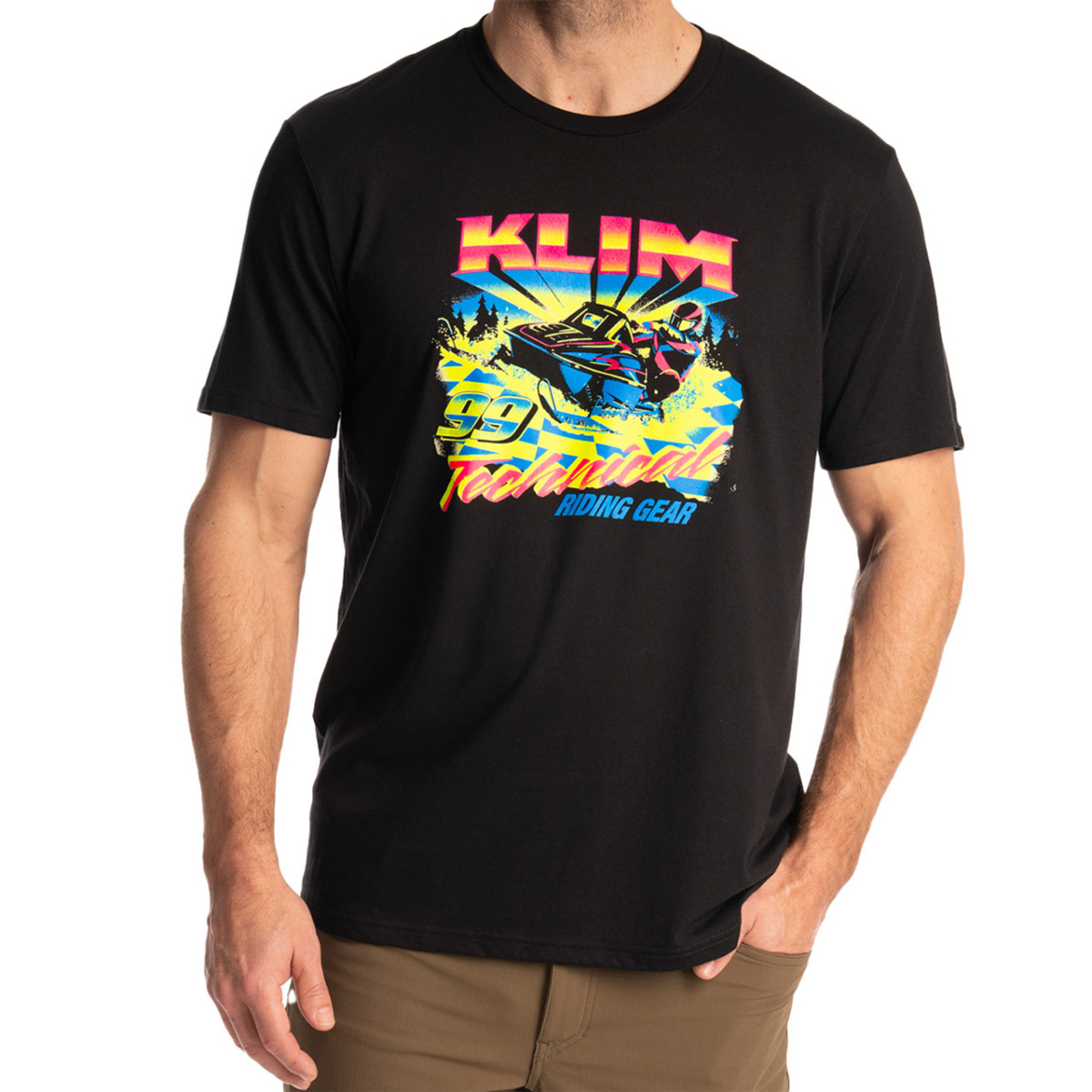 Футболка Klim Snowcrest Tri-blend Black - Hi-Vis 2046-000-130-004 в интернет Магазине Аллигатор Красноярск